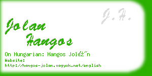 jolan hangos business card